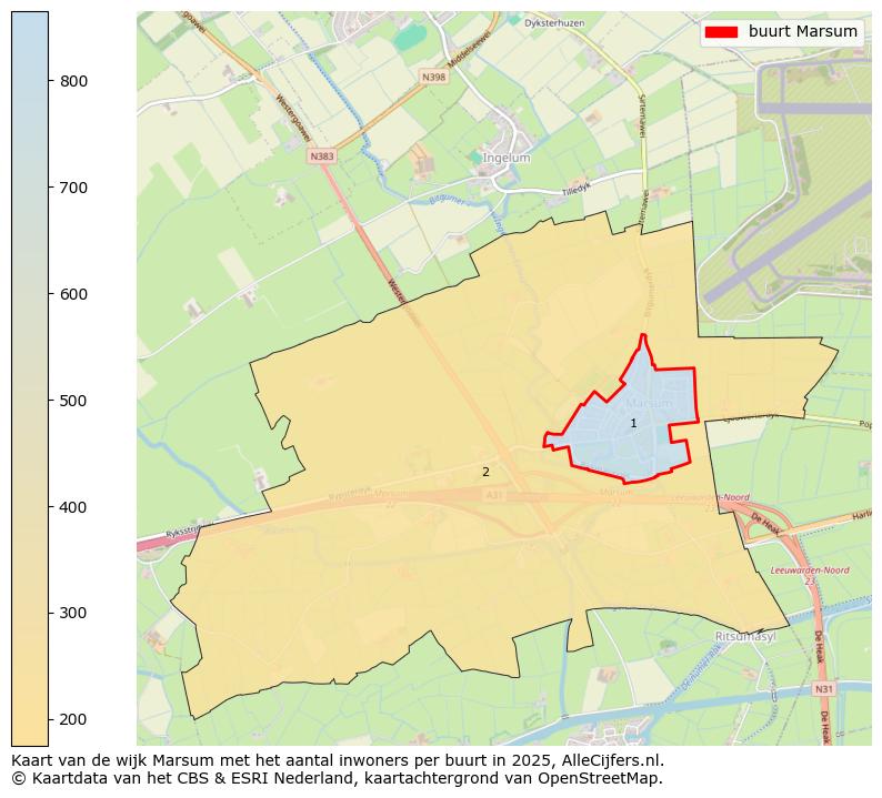 Afbeelding van de buurt Marsum op de kaart.