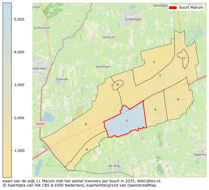 Afbeelding van de buurt Marum op de kaart.