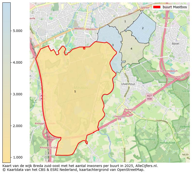 Afbeelding van de buurt Mastbos op de kaart.