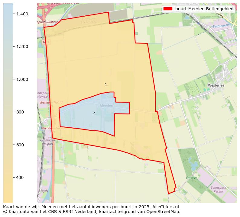 Afbeelding van de buurt Meeden Buitengebied op de kaart.