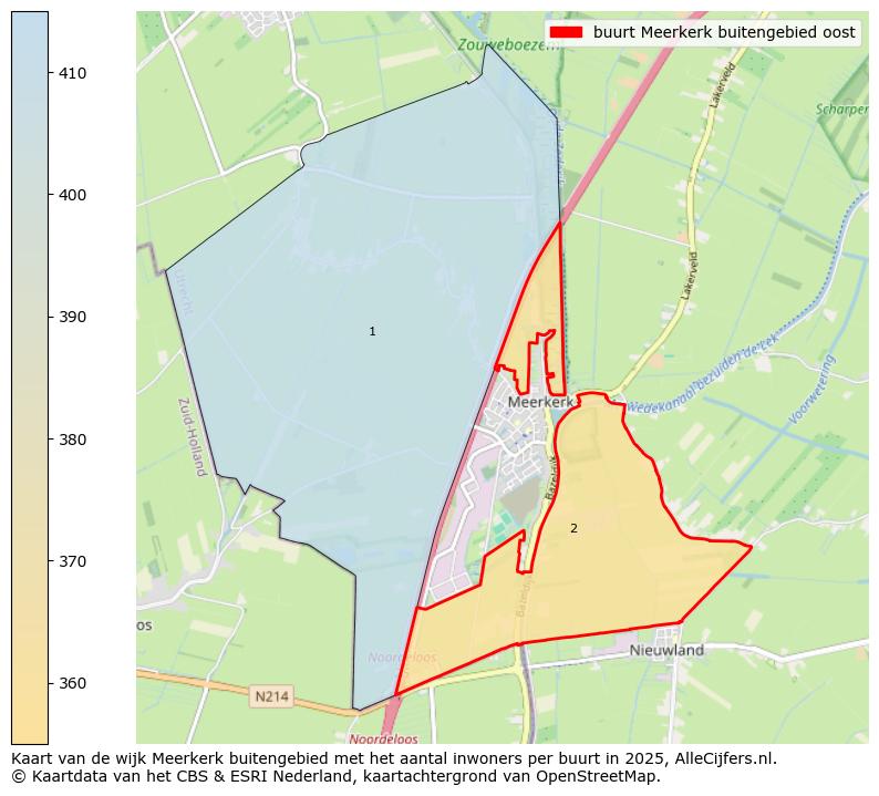 Afbeelding van de buurt Meerkerk buitengebied oost op de kaart.