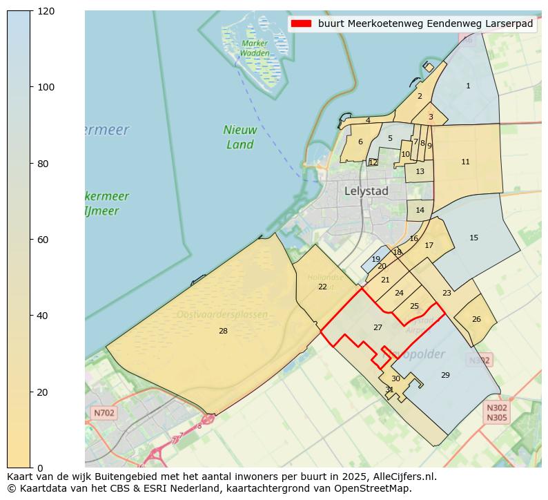 Afbeelding van de buurt Meerkoetenweg Eendenweg Larserpad op de kaart.