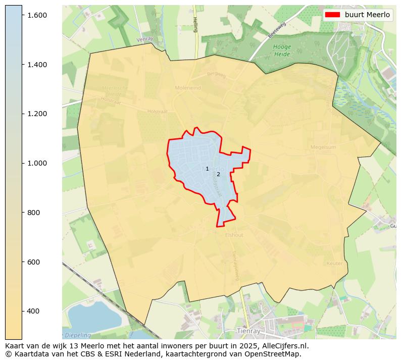 Afbeelding van de buurt Meerlo op de kaart.