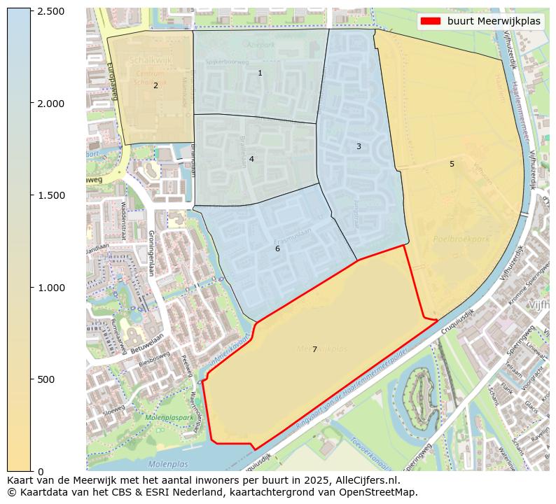Afbeelding van de buurt Meerwijkplas op de kaart.
