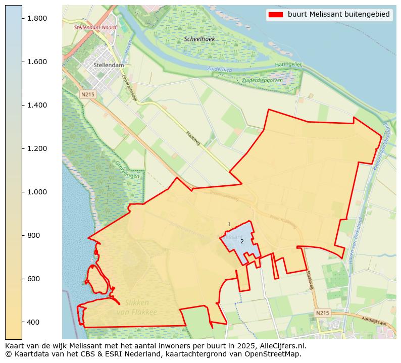Afbeelding van de buurt Melissant buitengebied op de kaart.