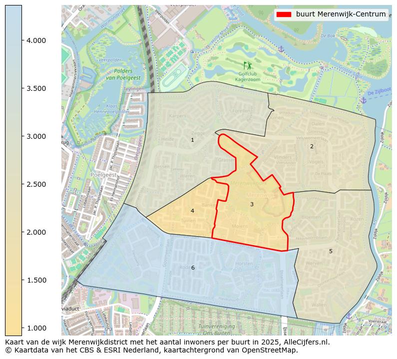 Afbeelding van de buurt Merenwijk-Centrum op de kaart.