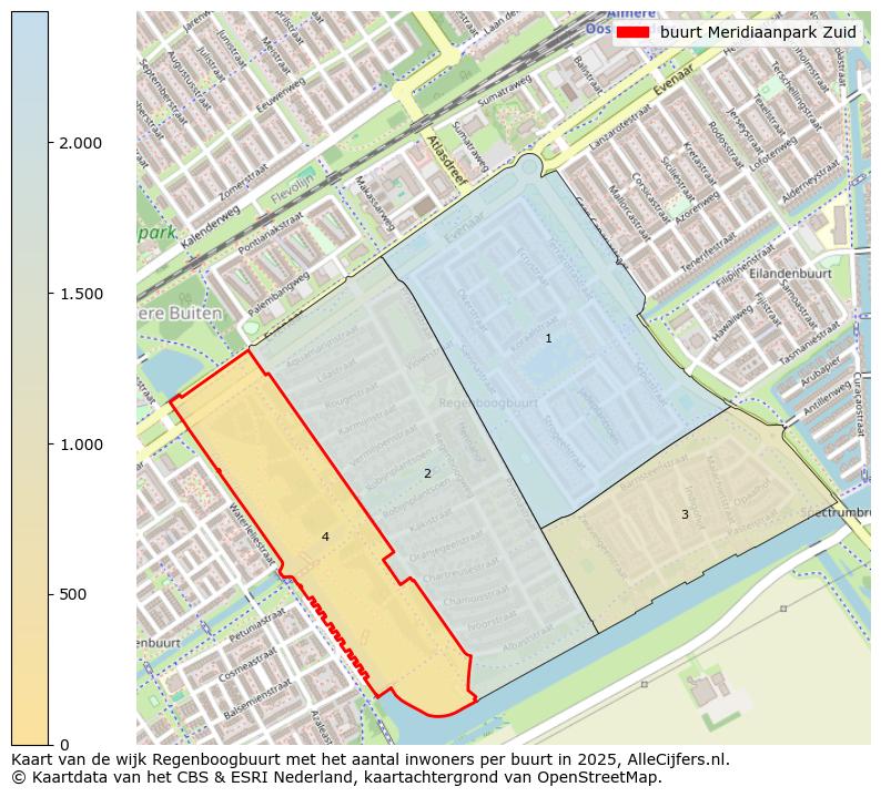 Afbeelding van de buurt Meridiaanpark Zuid op de kaart.