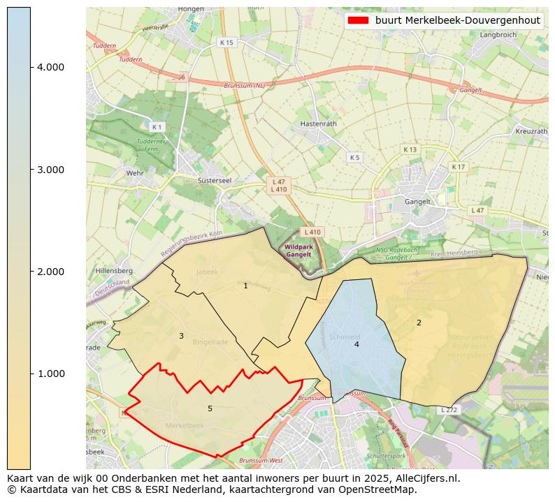 Afbeelding van de buurt Merkelbeek-Douvergenhout op de kaart.