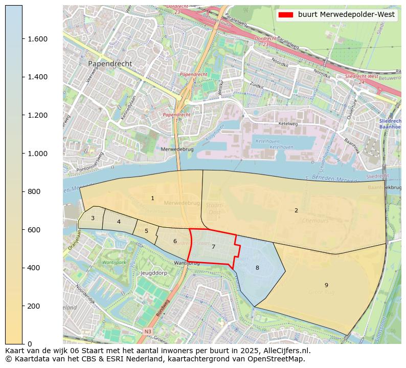 Afbeelding van de buurt Merwedepolder-West op de kaart.