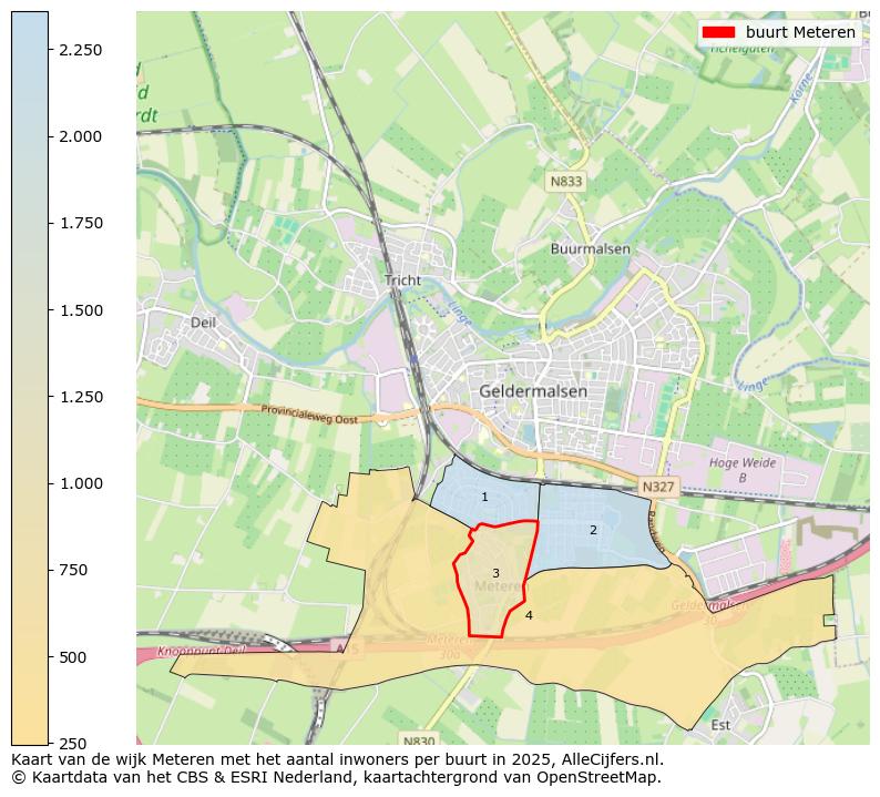 Afbeelding van de buurt Meteren op de kaart.