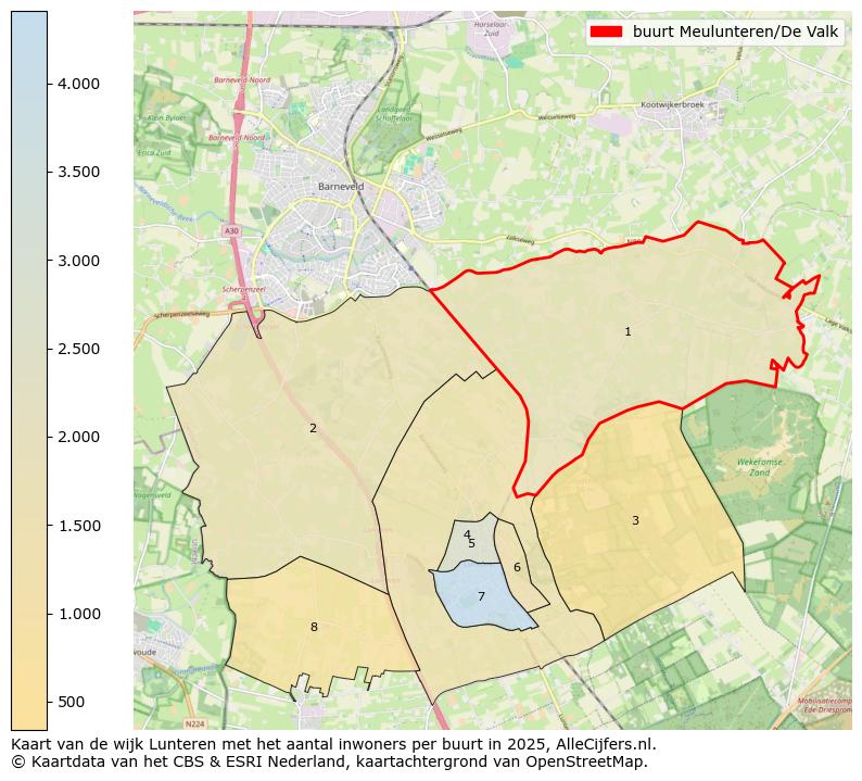 Afbeelding van de buurt Meulunteren/De Valk op de kaart.
