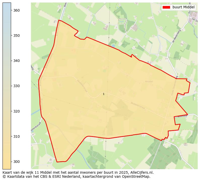 Afbeelding van de buurt Middel op de kaart.