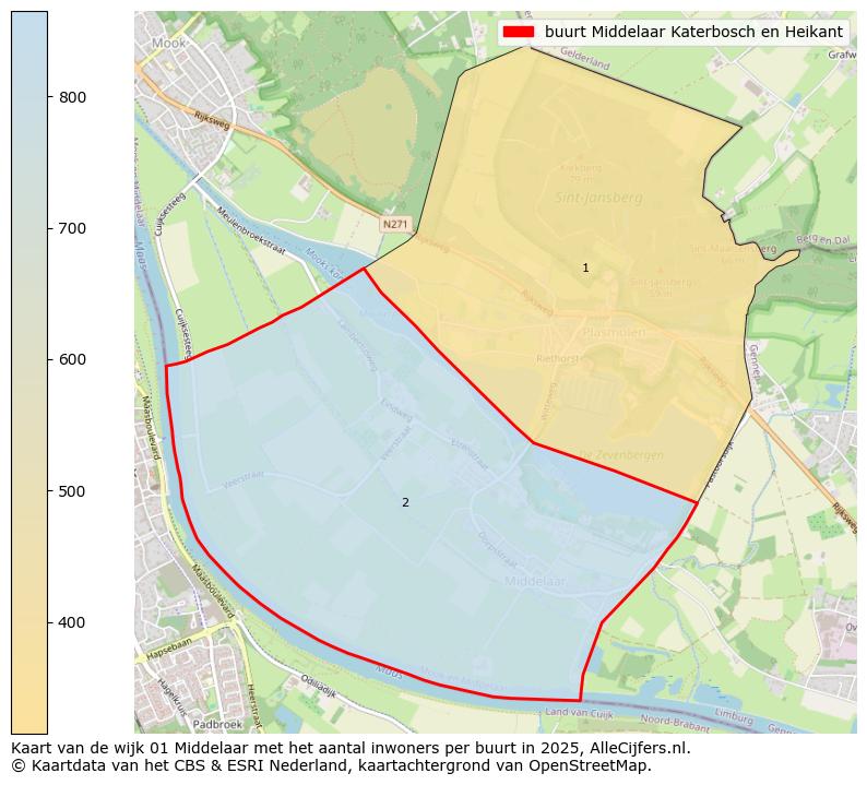 Afbeelding van de buurt Middelaar Katerbosch en Heikant op de kaart.