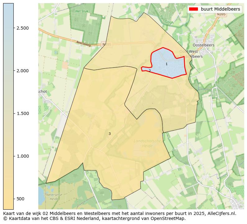 Afbeelding van de buurt Middelbeers op de kaart.