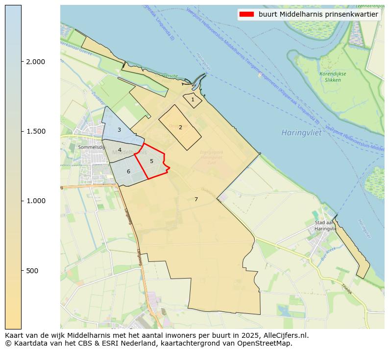 Afbeelding van de buurt Middelharnis prinsenkwartier op de kaart.