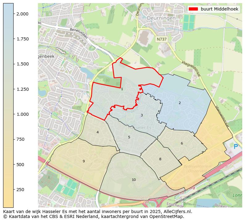 Afbeelding van de buurt Middelhoek op de kaart.