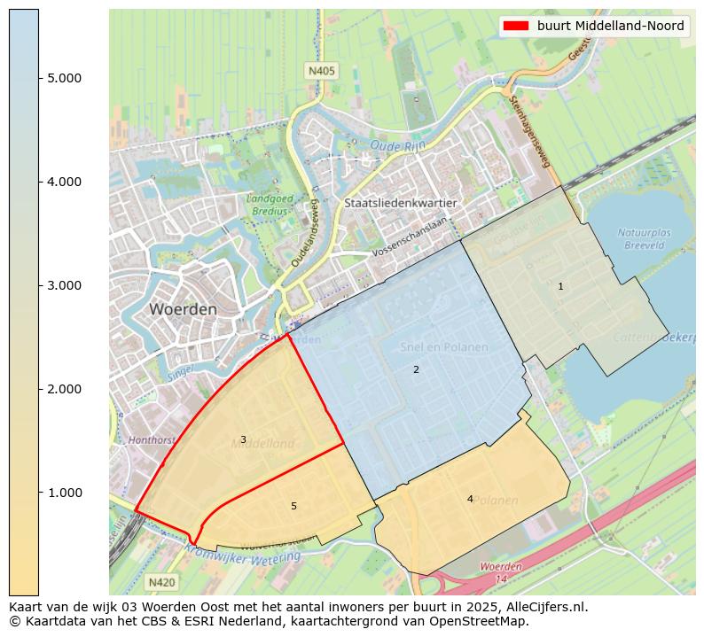 Afbeelding van de buurt Middelland-Noord op de kaart.