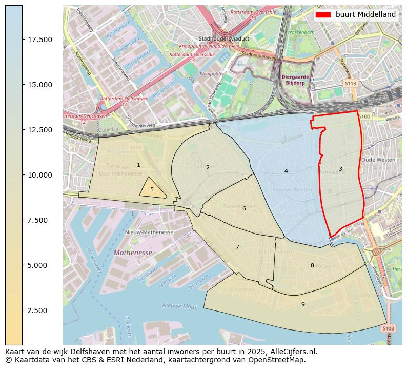 Afbeelding van de buurt Middelland op de kaart.