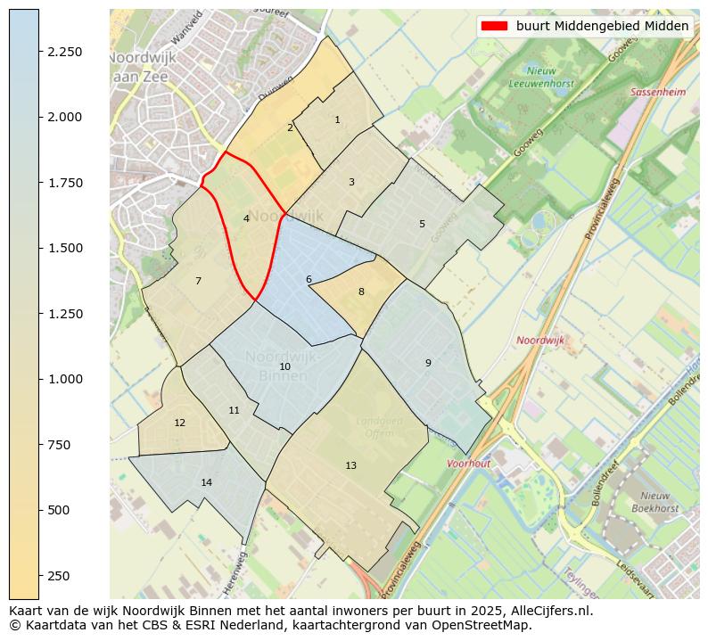Afbeelding van de buurt Middengebied Midden op de kaart.