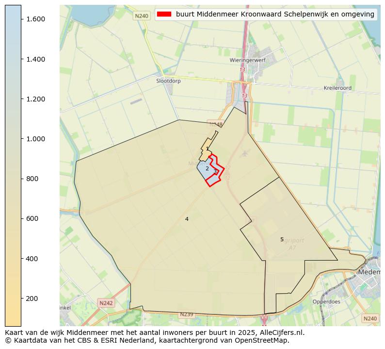 Afbeelding van de buurt Middenmeer Kroonwaard Schelpenwijk en omgeving op de kaart.