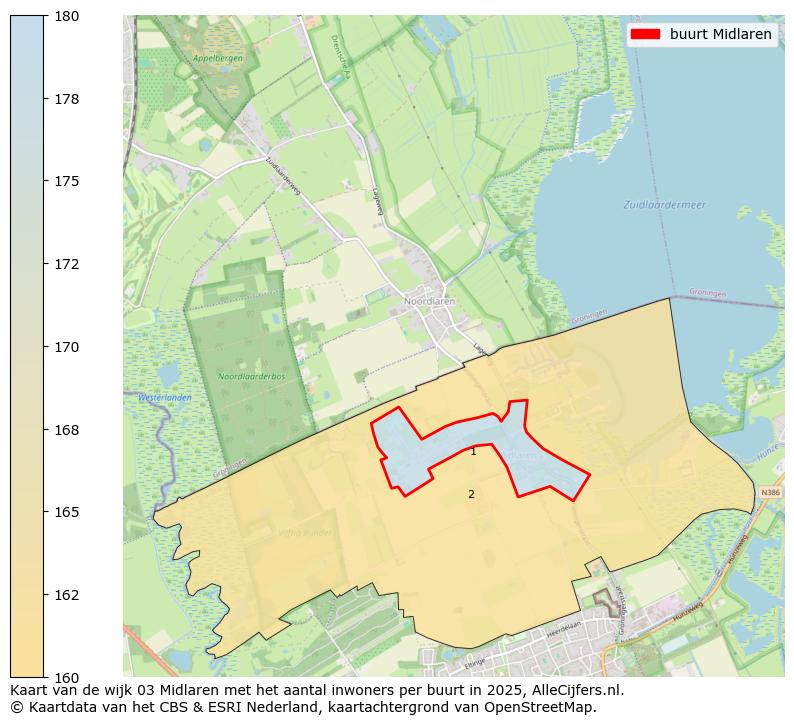 Afbeelding van de buurt Midlaren op de kaart.