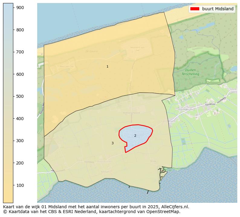 Afbeelding van de buurt Midsland op de kaart.