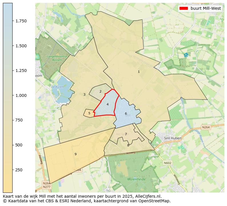 Afbeelding van de buurt Mill-West op de kaart.