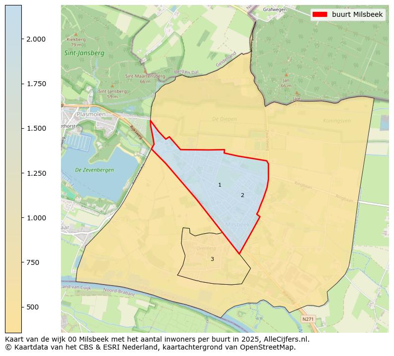 Afbeelding van de buurt Milsbeek op de kaart.