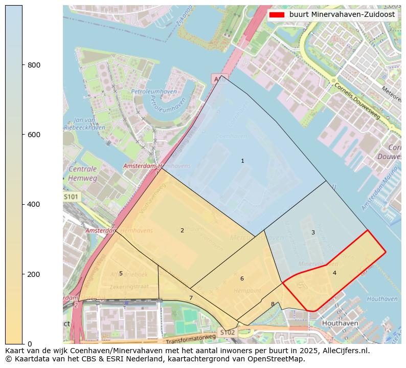 Afbeelding van de buurt Minervahaven-Zuidoost op de kaart.