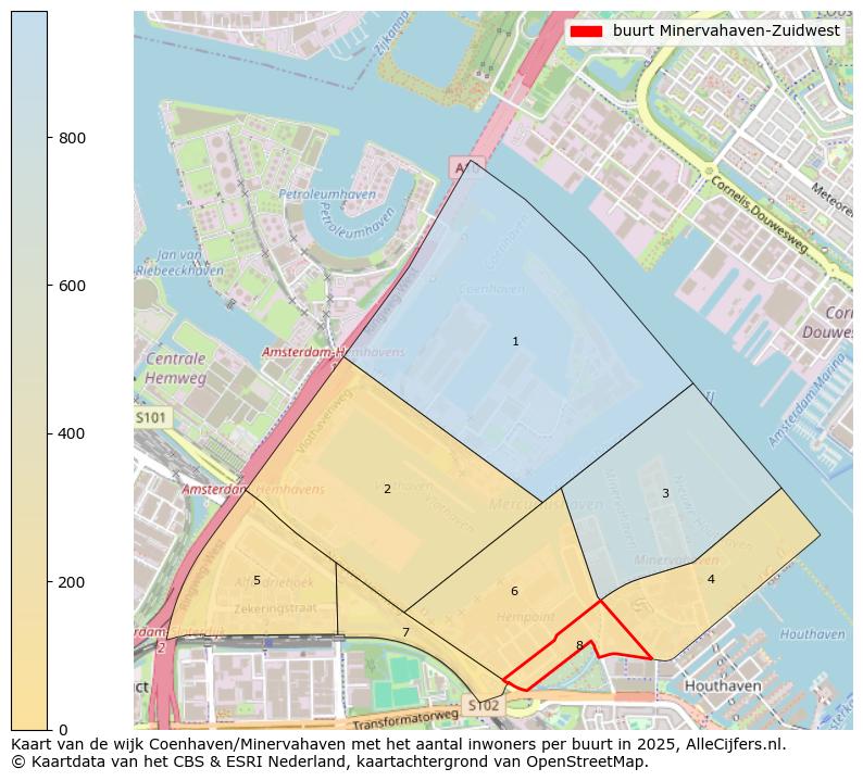 Afbeelding van de buurt Minervahaven-Zuidwest op de kaart.