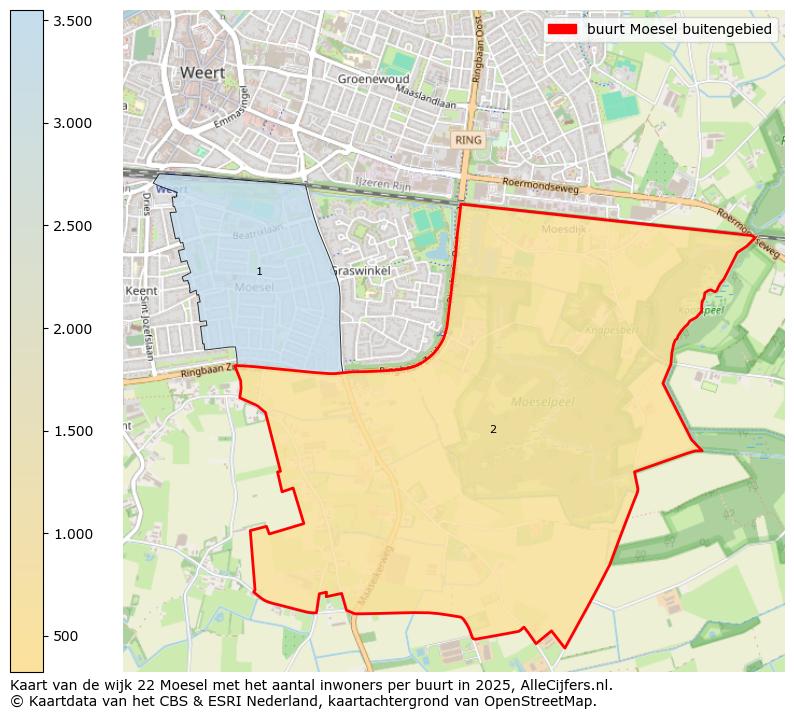 Afbeelding van de buurt Moesel buitengebied op de kaart.