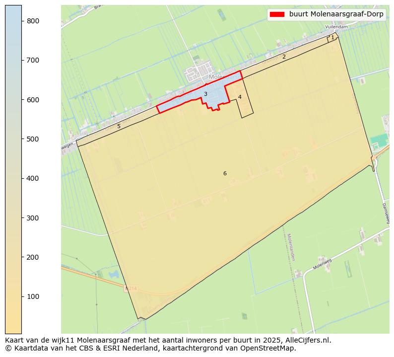 Afbeelding van de buurt Molenaarsgraaf-Dorp op de kaart.