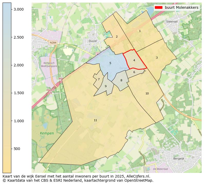 Afbeelding van de buurt Molenakkers op de kaart.