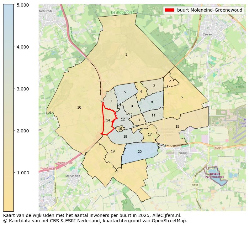Afbeelding van de buurt Moleneind-Groenewoud op de kaart.