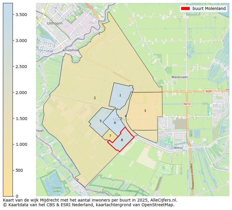 Afbeelding van de buurt Molenland op de kaart.
