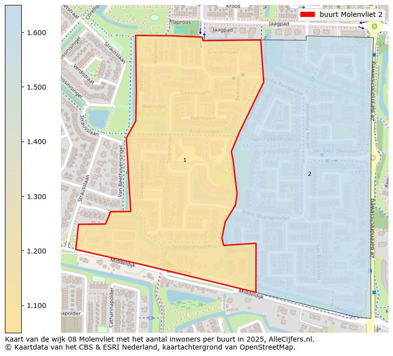 Afbeelding van de buurt Molenvliet 2 op de kaart.
