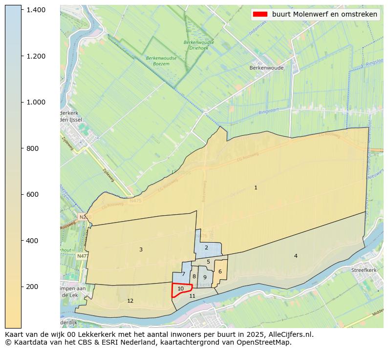 Afbeelding van de buurt Molenwerf en omstreken op de kaart.