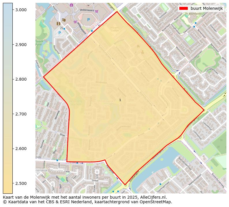 Afbeelding van de buurt Molenwijk op de kaart.