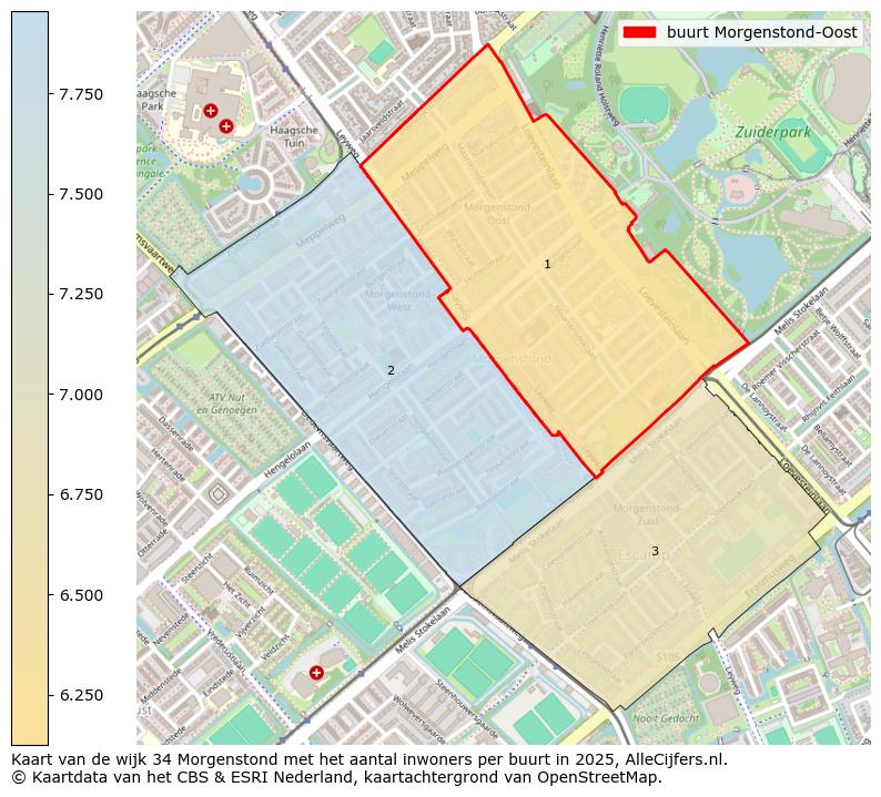 Afbeelding van de buurt Morgenstond-Oost op de kaart.