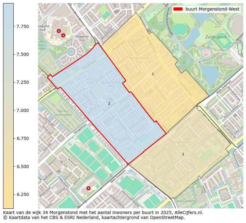 Afbeelding van de buurt Morgenstond-West op de kaart.