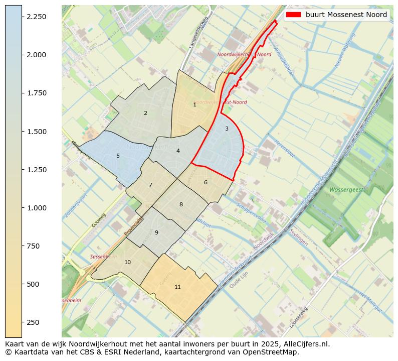 Afbeelding van de buurt Mossenest Noord op de kaart.