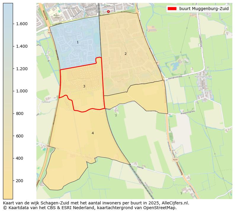 Afbeelding van de buurt Muggenburg-Zuid op de kaart.