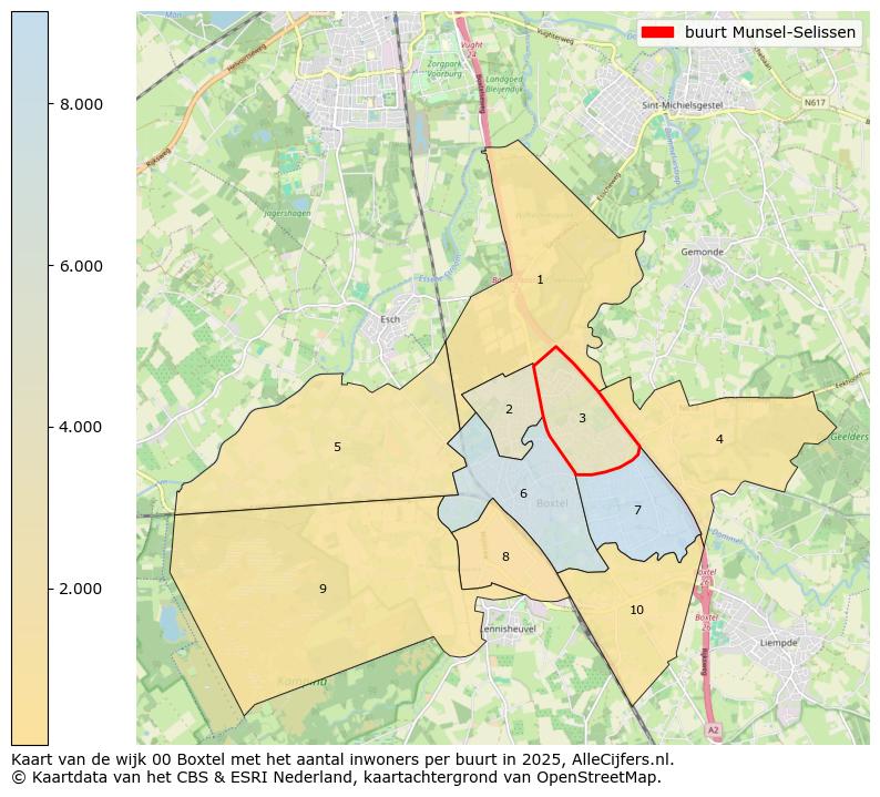 Afbeelding van de buurt Munsel-Selissen op de kaart.