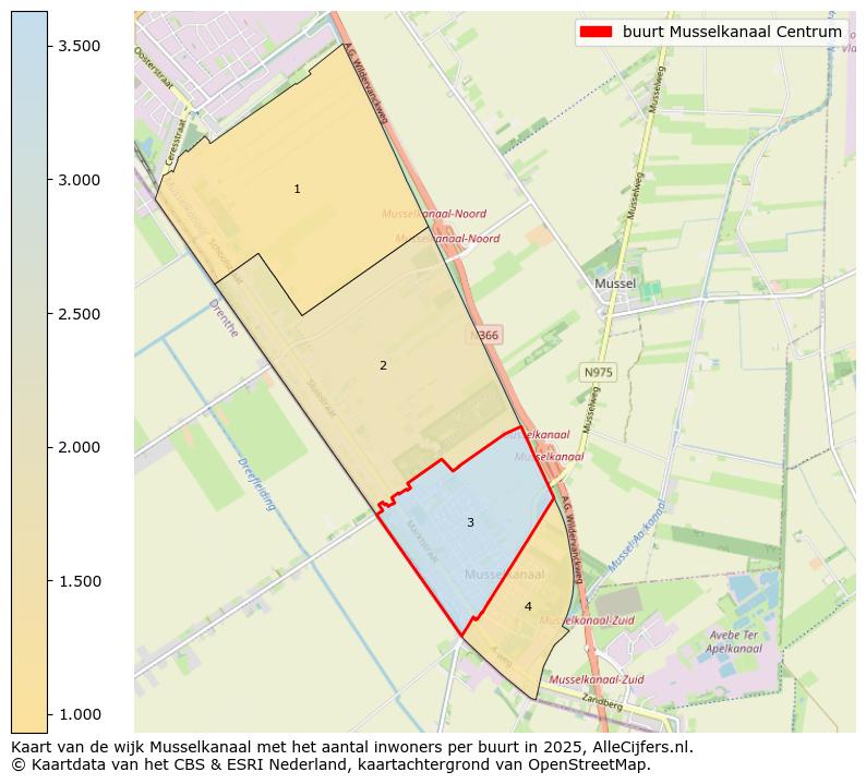 Afbeelding van de buurt Musselkanaal Centrum op de kaart.