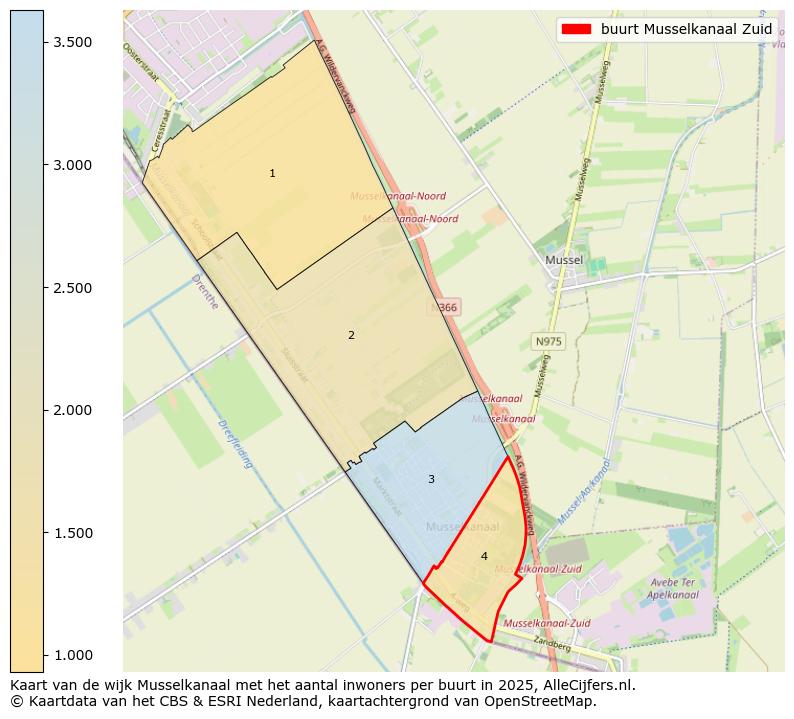 Afbeelding van de buurt Musselkanaal Zuid op de kaart.