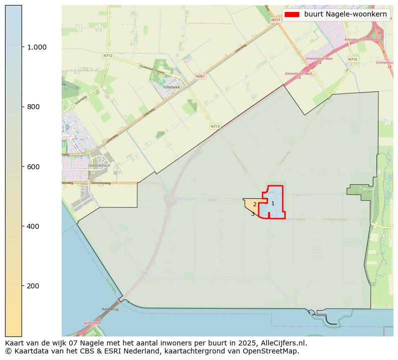 Afbeelding van de buurt Nagele-woonkern op de kaart.