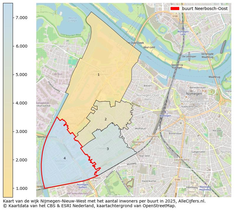 Afbeelding van de buurt Neerbosch-Oost op de kaart.