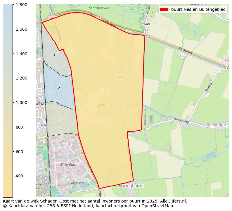 Afbeelding van de buurt Nes en Buitengebied op de kaart.