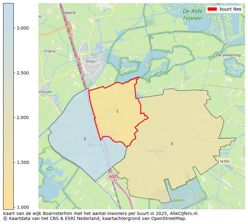 Afbeelding van de buurt Nes op de kaart.