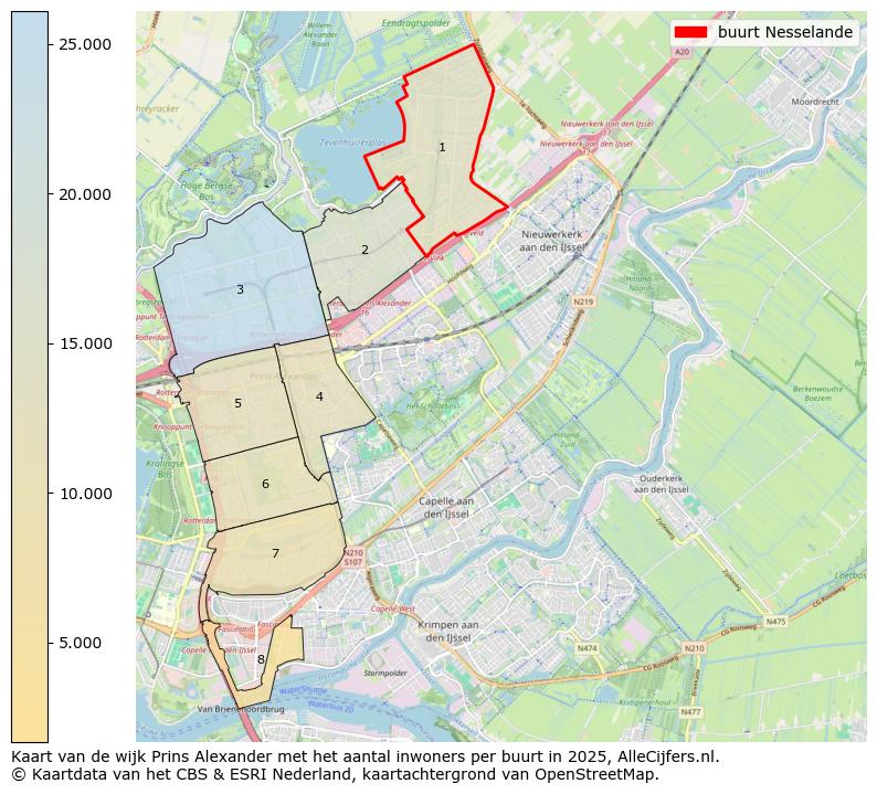 Afbeelding van de buurt Nesselande op de kaart.